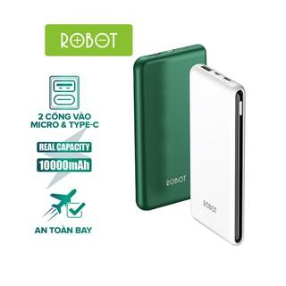 [Mã ELMALL5 giảm 5% đơn 300K] Pin Sạc Dự Phòng 10.000mAh ROBOT RT180 1 Output USB & 2 Input Micro/Type-C