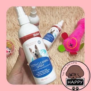 Xịt thơm miệng và ngừa viêm nướu chân răng Bioline cho cún 175ml / Teeth Cleaning Spray - Tạp Hoá Thú Cưng Happy