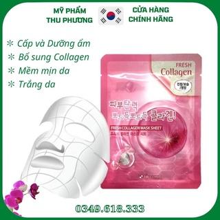 10 Mặt nạ giấy dưỡng da Collagen Mỹ phẩm thiên nhiên chăm sóc da chính hãng Hàn Quốc 3W Clinic Fresh Collagen mask sheet