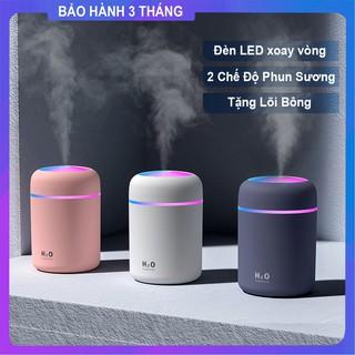 Máy Xông Tinh Dầu Máy Phun Sương Mini Đèn LED Xoay Vòng Nhiều Màu Sắc Khuếch Tán Tinh Dầu Xoay Vòng