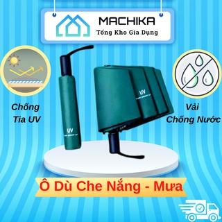 Ô chống nắng mưa, dù 2 lớp chất lượng cao phủ lớp chống tia UV che mua đi nang đóng mở gấp gọn T.OUV - MACHIKA