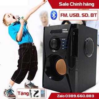 [Tặng kèm micro] Loa hát karaoke bluetooth xách tay công suất lớn, Thương hiệu KAW-K600  - Chính hãng, mẫu mới nhất 2022