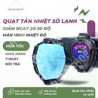 Quạt tản nhiệt Gaming MEMO DL05 thế hệ 5 cho điện thoại sò lạnh tích hợp màn hình led công tắc tắt bật HEAD SHOP