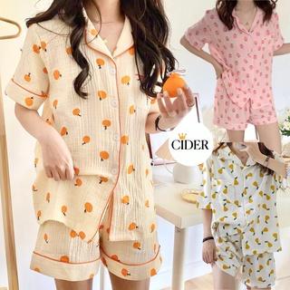 Đồ bộ nữ pijama mặc nhà, bộ ngủ dễ thương quần cộc áo cộc chất vải thô hàn mềm cho mùa hè