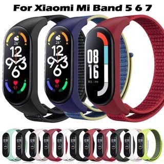 Dây đeo nylon jansin nhiều màu cho đồng hồ thông minh Xiaomi Mi Band 7 7 NFC miband 7 6 5