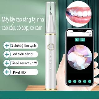 Máy Lấy Cao Răng Cầm Tay 3 chế độ có app điện thoại có camera - thiết bị lấy cao răng Tẩy sạch mảng bám trên răng