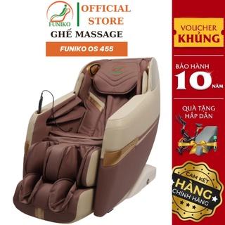 Ghế massage toàn thân,Funiko OS 455 bảo hành 10 năm,điều khiển giọng nói massage trị liệu chuyên sâu