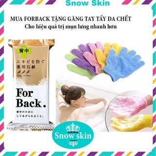 Xà Phòng ForBack Giảm Thâm Mụn Ở Lưng & Đôi Găng Tay Tắm Tạo Bọt Tẩy Da Chết