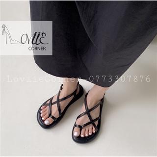 SANDAL NỮ LOVIIECORNER - GIÀY XUỒNG THỜI TRANG QUAI NGANG DÂY MẢNH ĐẾ BẰNG 3CM S210507 S220519