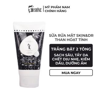 Sữa rửa mặt nam than hoạt tính 30Shine Skin&Dr dưỡng ẩm trắng da sạch sâu cho da mụn - 30Shine phân phối chính hãng