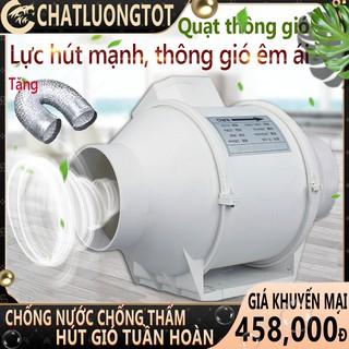 Quạt thông gió đường ống tròn áp lực xiên động lực mạnh hút mùi thông gió nhà bếp nhà vệ sinh BE100