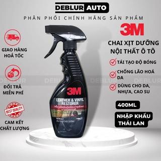 Chai xịt chăm sóc da, vệ sinh nội thất ô tô, taplo , tapi - 3M Leather & Vinyl Restorer 39040LT 400ml