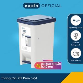 Thùng rác 20l Kèm ruột, Cao cấp thông minh- 2 cách mở nắp tiện dụng đó là nút bấm và bàn đạp.