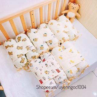 Gối chặn vỏ đỗ vải xô Muslin cao cấp cho bé sơ sinh