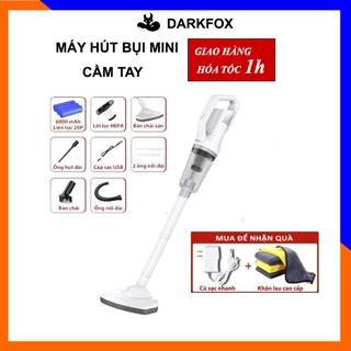 Máy hút bụi cầm tay mini, máy hút bụi giường, ô tô không dây HELLOLEIBOO lực hút 12000PA hút liên tục 20 phút MHB03