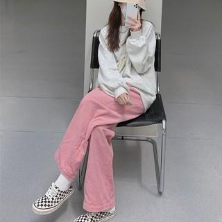 Quần Nhung Ống Rộng Culottes Ulzzang Cạp chun nữ