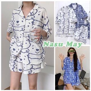 BỘ ĐỒ NGỦ, Set Pijama Mặc Ở Nhà Nữ Gấu Cute Form Rộng