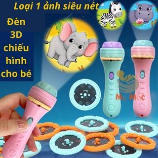 Đồ Chơi Đèn Pin Chiếu Hình Cho Bé 3D, Đèn Vẽ Thông Minh Có Nhiều Hình Động Vật Đáng Yêu Mẹ Mốc Shop, D3d24, Qc