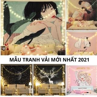 Vải treo tường decor phòng ngủ 1.3x1.5m, tranh thảm treo tường trang trí vintage