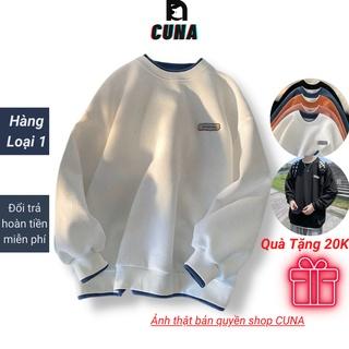 áo sweater tay dài cổ tròn