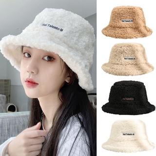 Mũ lông cừu bucket retro phong cách hàn quốc giữ ấm thu đông ulzzang