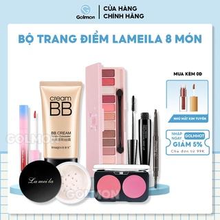 Bộ trang điểm Lameila 8 món tiện lợi bộ trang điểm cá nhân đầy đủ makeup sang chảnh Golmon