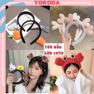 Bờm tóc gấu cá mập tai mèo Hàn quốc cute băng đô cài tóc rửa mặt cho bé - B