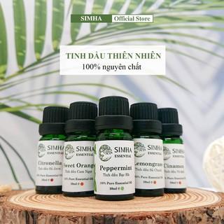 Tinh dầu nguyên chất SIMHA Sả Chanh, Bạc Hà, Quế, Cam Ngọt, Oải Hương...(18 hương thơm) đuổi muỗi, thơm phòng loại 10ml