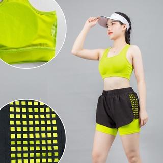 [Mã SKAMCLU9 giảm 10% đơn 100K] Bộ đồ tập Gym Aerobic, Quần đùi boxer, Áo bra Gladimax thể thao