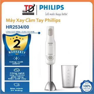 Máy Xay Sinh Tố Cầm Tay Philips Promix HR2534, 650W Thanh Kim Loại, Bảo Hành Chính Hãng 2 Năm