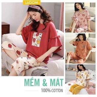 [100% COTTON] Bộ Mặc Nhà Nữ Lửng Cotton Mùa Hè (Video + Ảnh Thật)