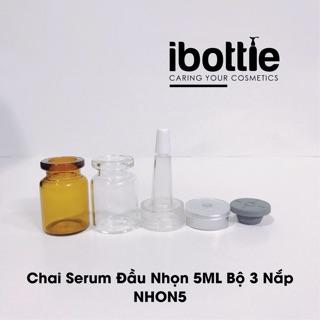 Chai lọ sang chiết mỹ phẩm- Lọ serum 5ml bộ 3 nắp( giá bán từ 10 lọ)