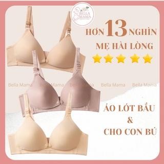 Áo Lót Bầu Cho Con Bú Áo Ngực Sau Sinh Không Gọng Chống Chảy Xệ Chất Cotton Tăm Bella Mama A01