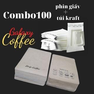 Combo 100 Phin Giấy+100 Túi Kraft Pha Cà Phê Đi Du Lịch Phin Cafe Bằng Giấy Linh Động hơn phin nhôm Có Bán Sỉ