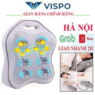 Gối Massage Cổ Vai Gáy 8 Bi Hồng Ngoại Đa Năng Máy Massage Lưng - Bảo hành 12 tháng