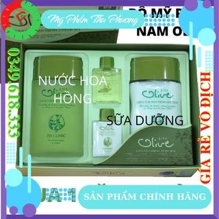 Bộ Mỹ Phẩm Chăm Sóc Da Mặt Cho Nam Giới Dưỡng Trắng và Ẩm Da 3W CLINIC OLIVE For Man Fresh 2 Items Set