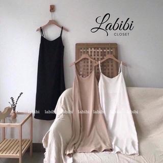 Váy 2 Dây Suông Dài Sexy, Đầm Nữ Hai Dây Chất Liệu Đũi Lụa Trơn Form Rộng Basic, Labibi Closet