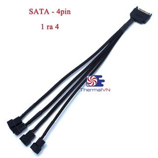 Dây cáp Sata to 4pin 1 ra 4 - Dùng được cho chân 3pin và 4pin, hỗ trợ cắm nguồn psu