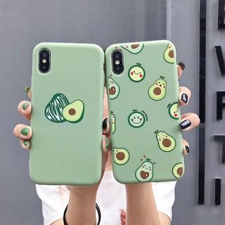 Ốp điện thoại TPU silicone mềm mỏng in hình trái bơ đáng yêu thích hợp cho Iphone X XR XS MAX 7 8 Plus 6 6S 11 Pro 12