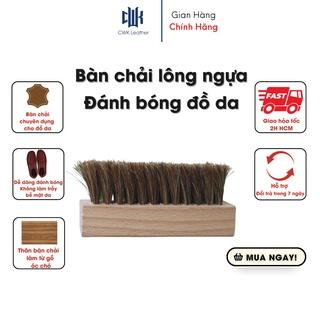 Bàn chải lông ngựa chuyên đánh bóng giày, túi, ví da - Woodson