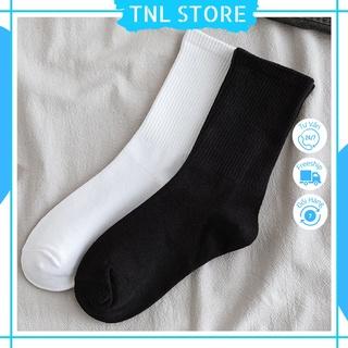 Tất vớ cổ cao dài Basic Trơn thời trang unisex nam nữ TNL Store