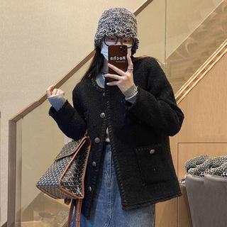 [Sẵn] Áo Khoác Dạ Tweed Len Dệt Kim Nữ Kiểu Cardigan Dài Tay Thu Đông Style Tiểu Thư Sang Chảnh Công Sở Hàn Quốc AD041