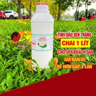 Tinh dầu hoa sen nguyên chất 1 lít Canifo - Tinh dầu sen trắng thơm phòng, hương nước hoa thơm khử mùi, xông phòng