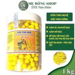 Viên tinh nghệ mật ong sữa ong chúa dầu dừa (có phiếu kiểm định) hỗ trợ tiêu hóa, giảm mụn, giảm thâm 1kg_Mẹ Bống