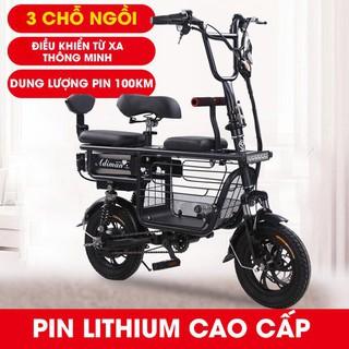 Xe Điện Mini Gấp Gọn ADIMAN,  Xe Đạp Điện Giỏ To | 3 Ghế Ngồi | Pin Khủng Lithium 48v-20A