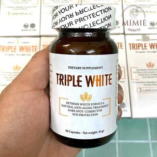 [CHÍNH HÃNG] VIÊN UỐNG TRIPLE WHITE - VIÊN UỐNG GLUTATHION 1200MG TRẮNG DA, MỜ NÁM, GIẢM THÂM HỘP 50 VIÊN