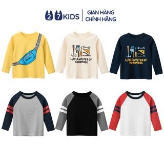 Áo thun dài tay bé trai 27Kids áo thu đông nam 100% Cotton cho trẻ từ 2-10 tuổi BLTS1