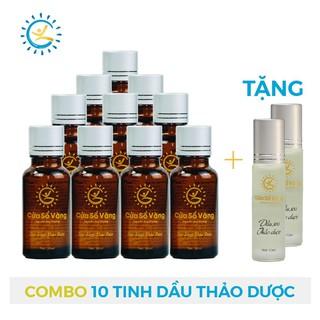 COMBO 10 Tinh Dầu Thảo Dược Cửa Sổ Vàng (20ml/chai) TẶNG 2 Dầu Xoa Thảo Dược