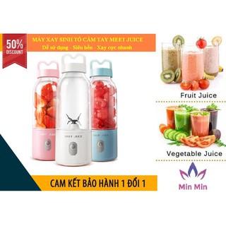 [CÓ SẴN- CHÍNH HÃNG LOẠI 1] Máy Xay Sinh Tố Đa Năng Cầm Tay Meet Juice - Xay cực nhanh 9s, cao cấp, an toàn