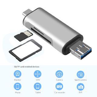 Đầu đọc thẻ nhớ chuyển đổi 5 trong 1 OTG USB 2.0 Type C USB TF SD cho PC Laptop